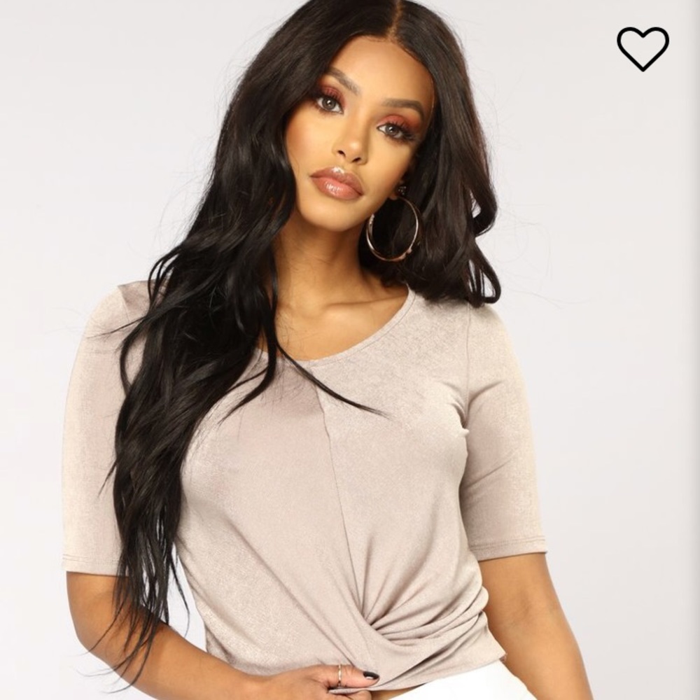 Tan Short Sleeve Top